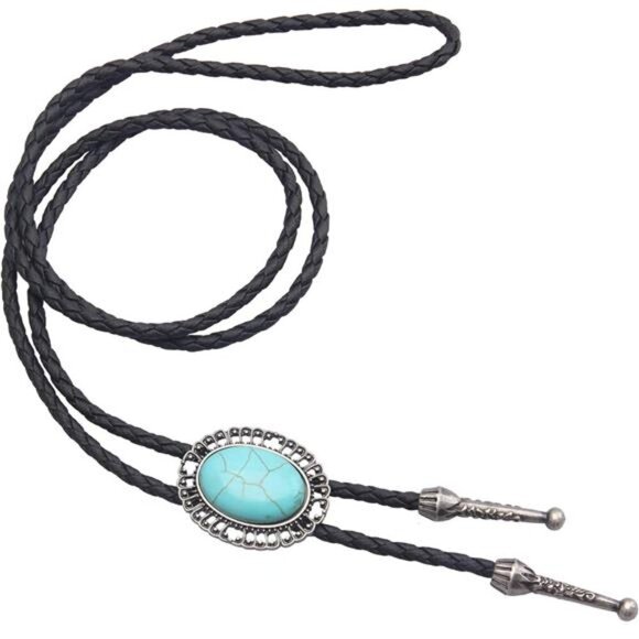 Cowboy Leather Necktie, Necklace Costume Accessories 046 - Picture 5 of 7